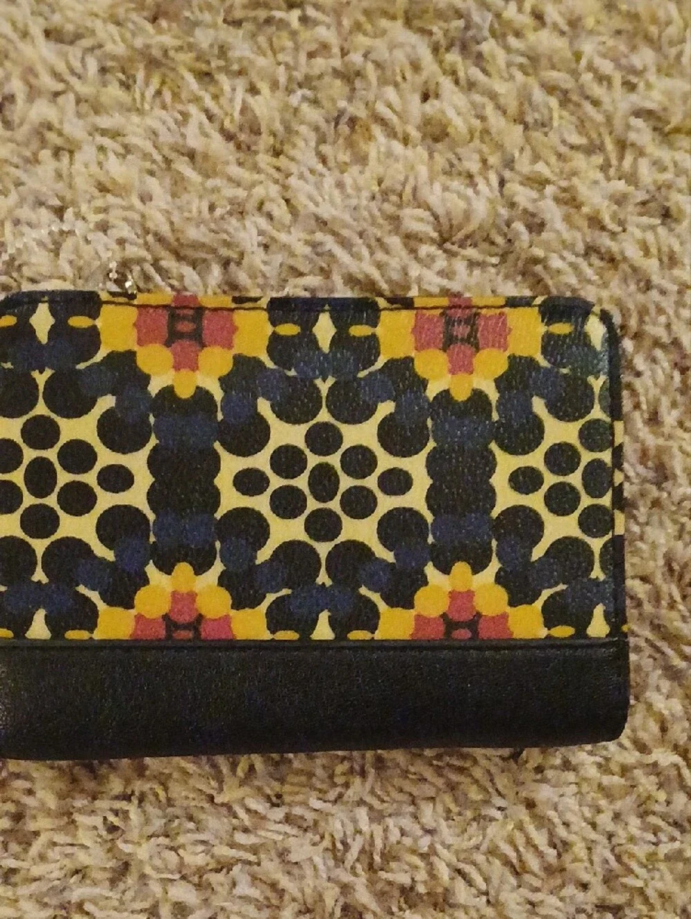 Relic Yellow, Black and Red Floral Zip Wallet